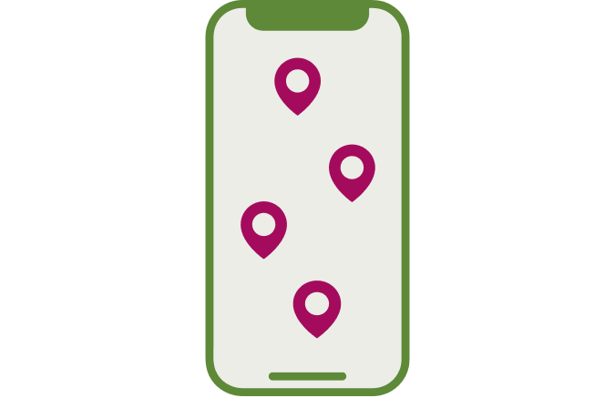 イラスト：本登録を済ませて、スポットを確認しよう！